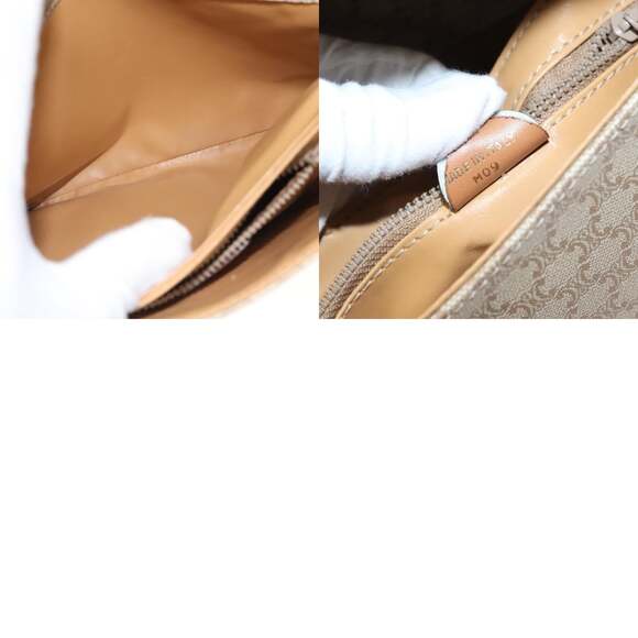 CELINE Macadam Canvas Shoulder Bag Pvc Beige Gold - Picture 13 of 13